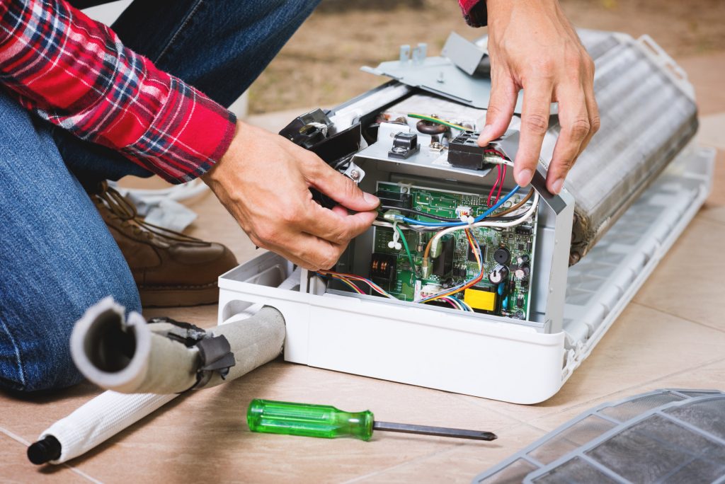 repairing the air conditioner