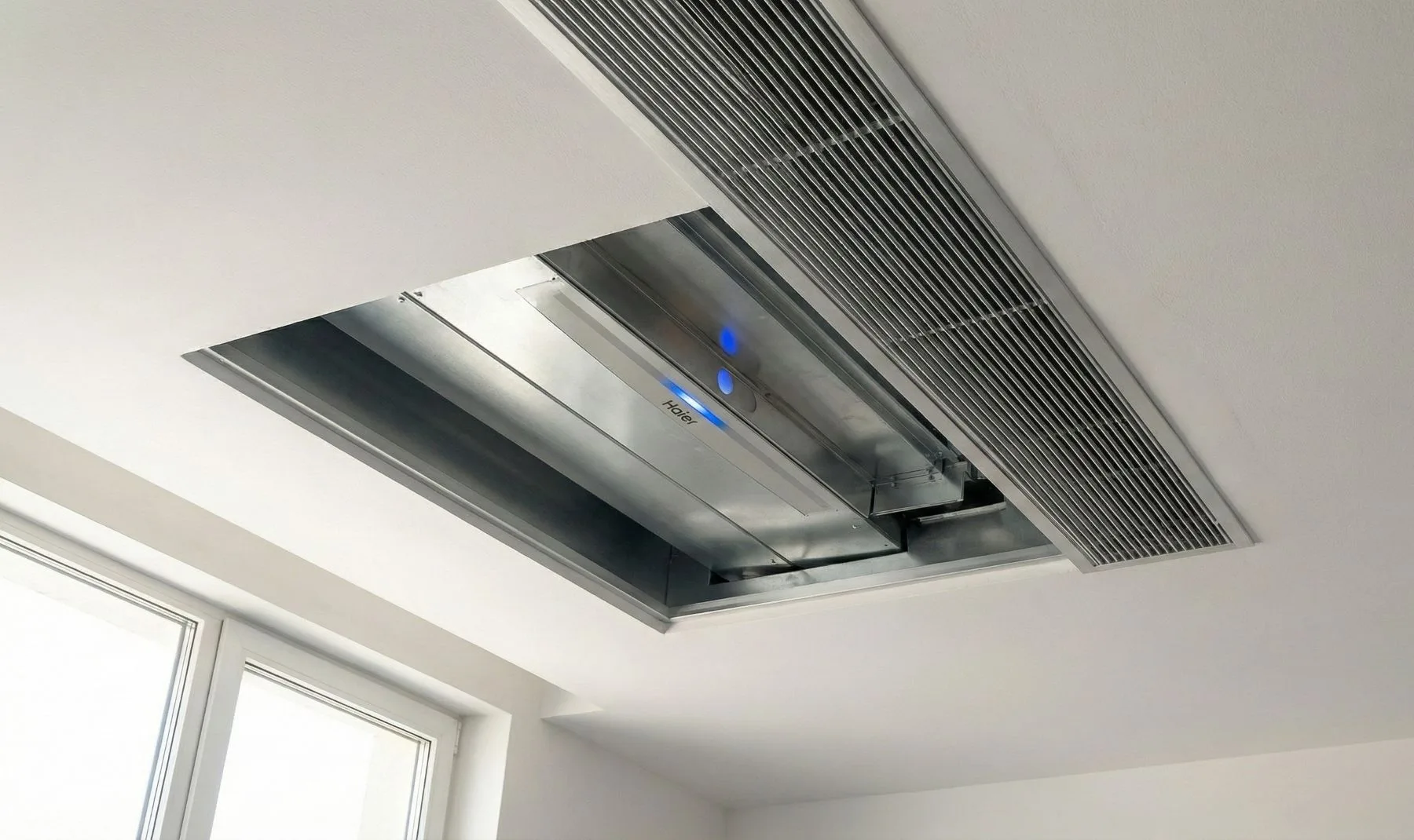Haier ducted AC unit installation in false ceiling